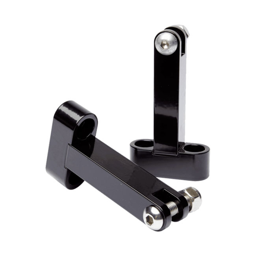 VITY''S DESIGN, PASSENGER FLOORBOARD MOUNT BRACKETS. BLACK GLOSS BLACK 906257
