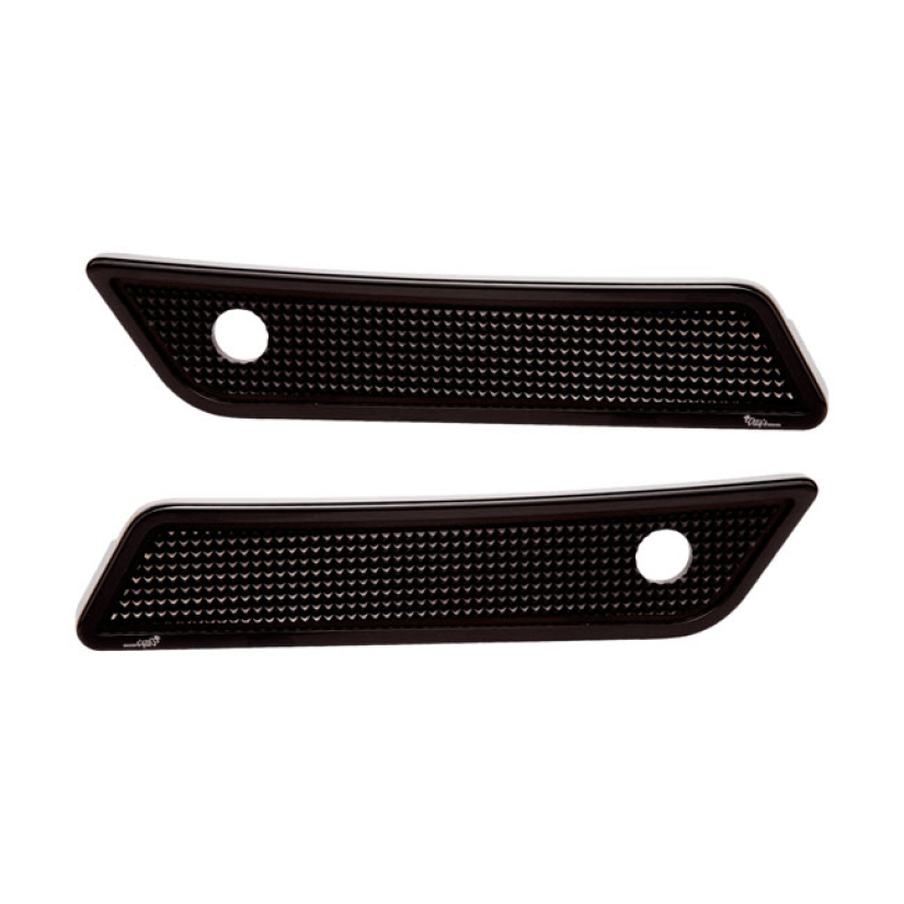 VITY''S DESIGN, DIAMOND SADDLEBAG LATCH COVER SET. BLACK GLOSS BLACK B 906278