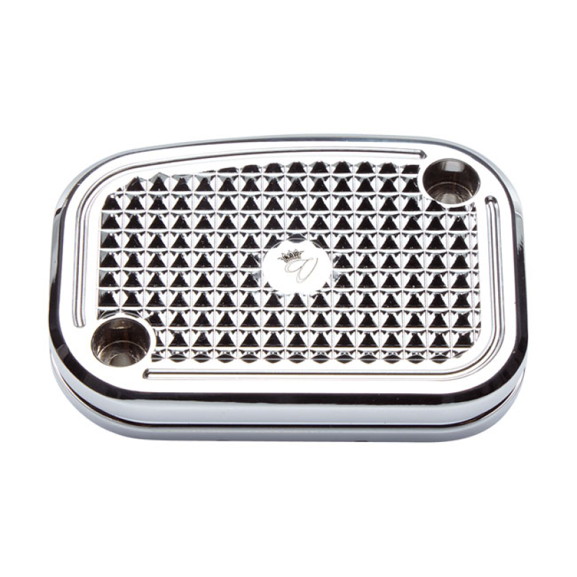 VITY''S DESIGN, DIAMOND HANDLEBAR MASTER CYLINDER COVER. CHR. BRAKE SI 906297