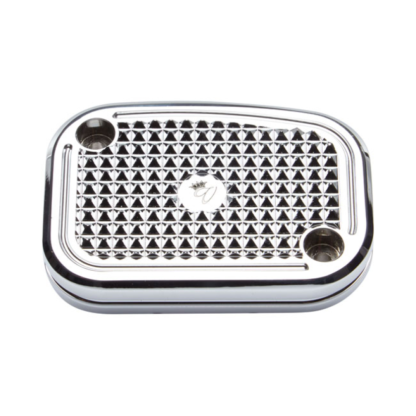 VITY''S DESIGN, DIAMOND HANDLEBAR MASTER CYLINDER COVER. CHR. CLUTCH S 906299