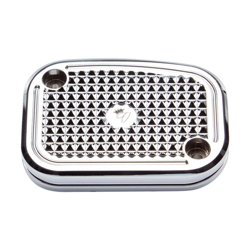 VITY''S DESIGN, DIAMOND HANDLEBAR MASTER CYLINDER COVER. CHR. CLUTCH S 906302