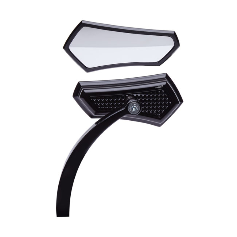 VITY''S DESIGN, DIAMOND MIRROR. LEFT SIDE, BLACK GLOSS BLACK ANODIZED 906336