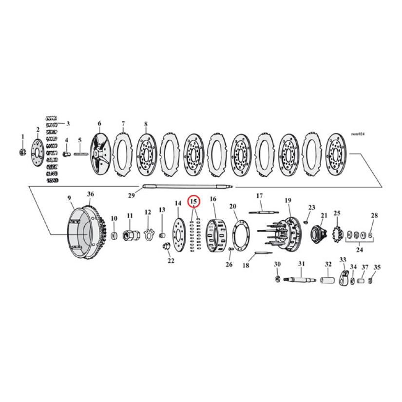 CLUTCH HUB ROLLER STD. 906346