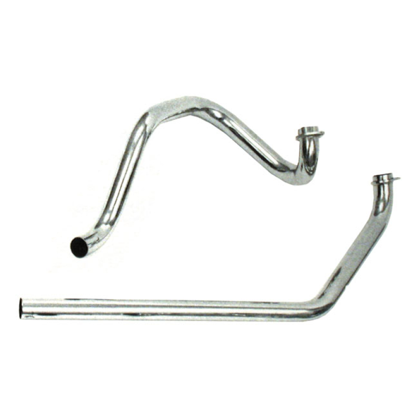 PAUGHCO, INDEPENDENT DUAL HEAD PIPES. CHROME STOCK 1-3/4" DIAMETER CRO 906450