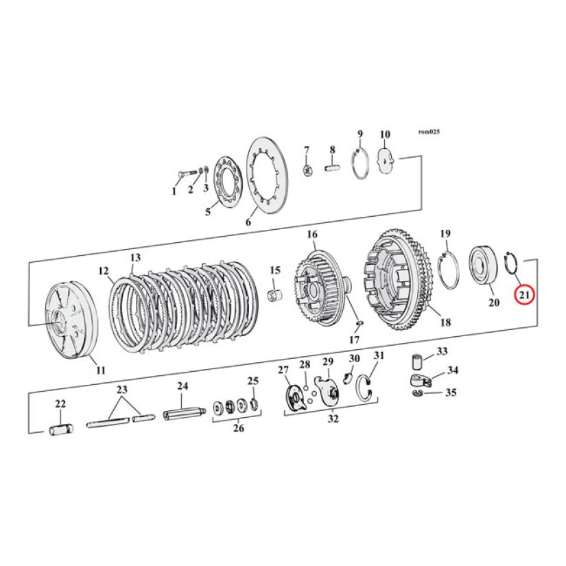 RETAINING RING, CLUTCH BEARING 906960