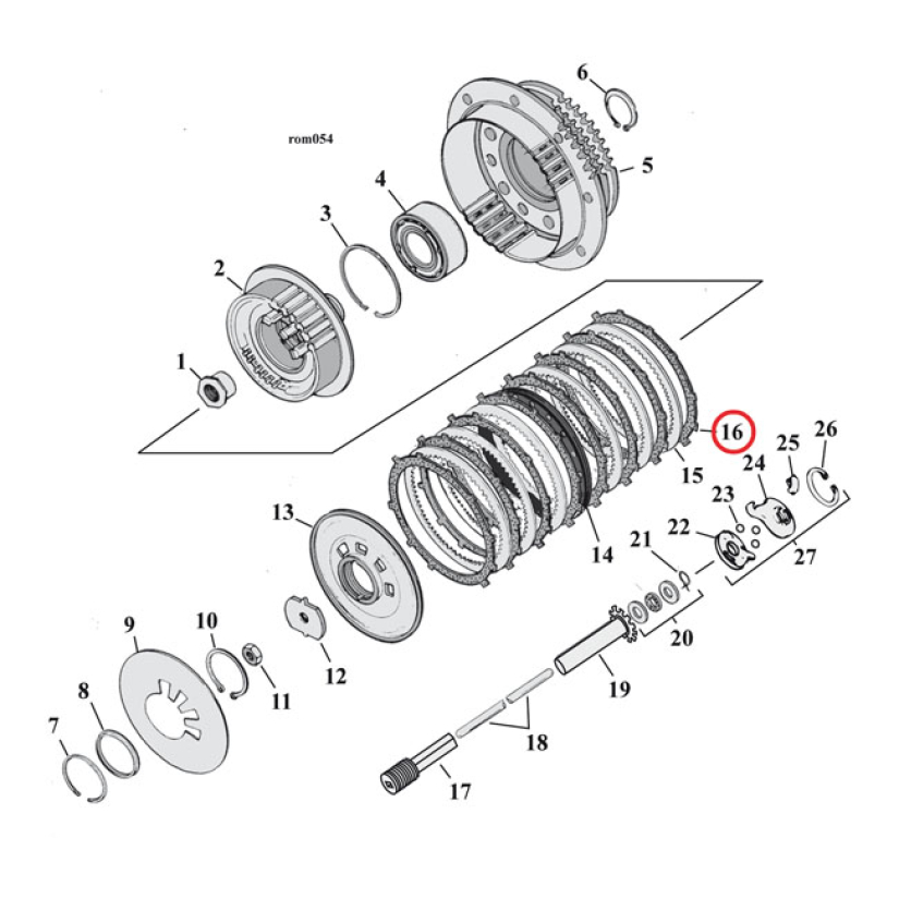 BARNETT CLUTCH PLATE SET, CARBON FIBER 907069