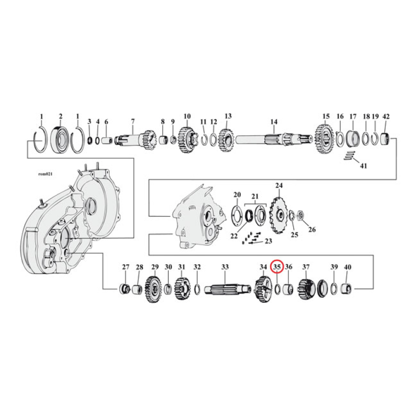 THRUST WASHER 1ST GEAR, C-SHAFT 907100