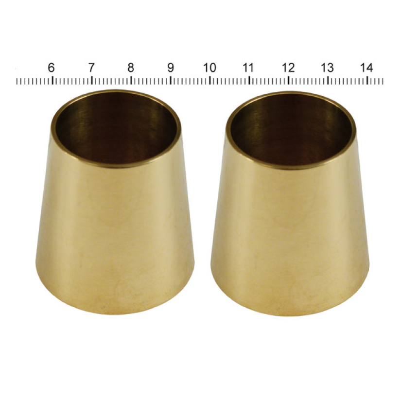 PAUGHCO, HANDLEBAR GRIP CONES FOR INTERNAL THROTTLE. BRASS TAPERED. FO 908209