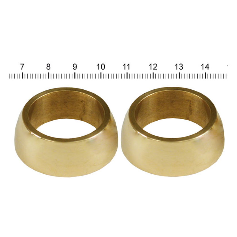 PAUGHCO, HANDLEBAR GRIP CONES FOR INTERNAL THROTTLE. BRASS RADIUSED. F 908210