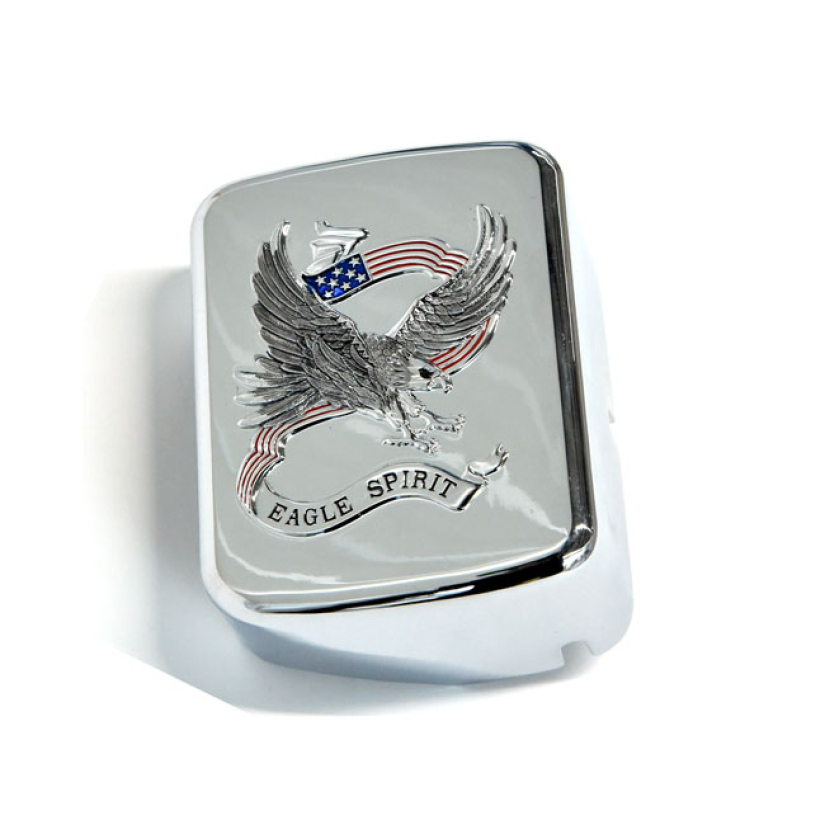 CUSTOM COIL COVER. EAGLE. CHROME 908910
