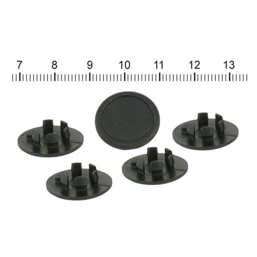 PLUG, REAR FENDER SEAT HOLE BLACK. FITS .406" (10.3MM) HOLE DIAMETER. 909002