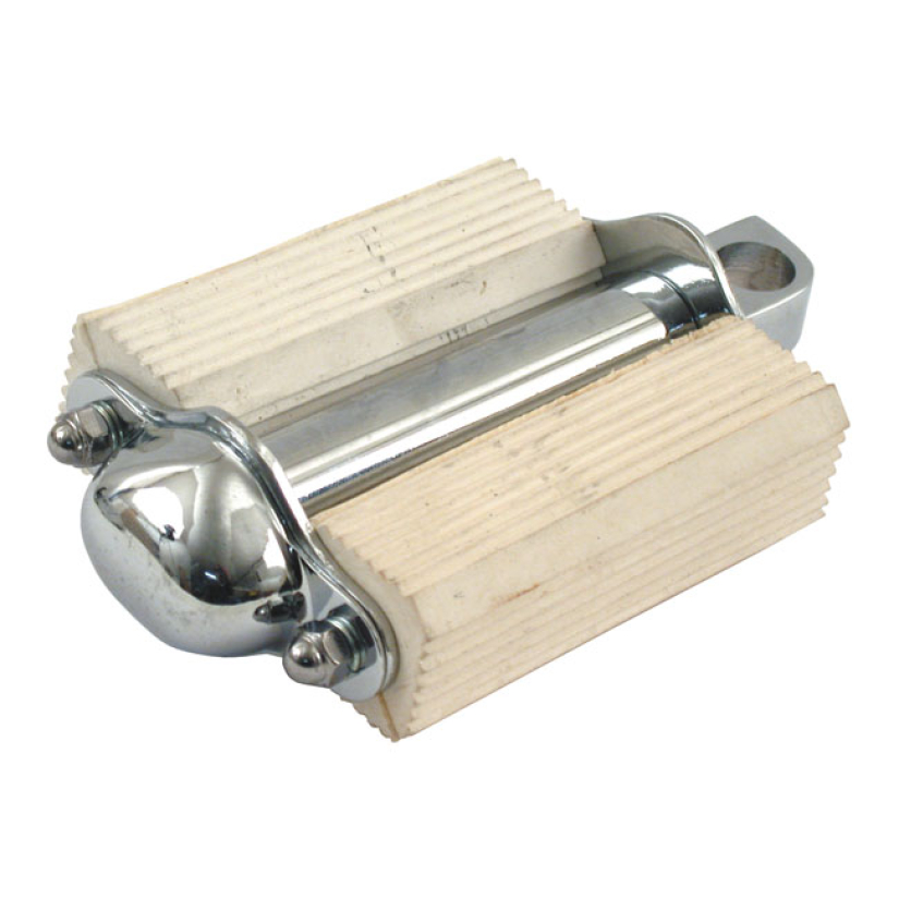 KICK PEDAL, ''BICYCLE STYLE''. WHITE WHITE RUBBER WITH A CHROME SHAFT. 909416