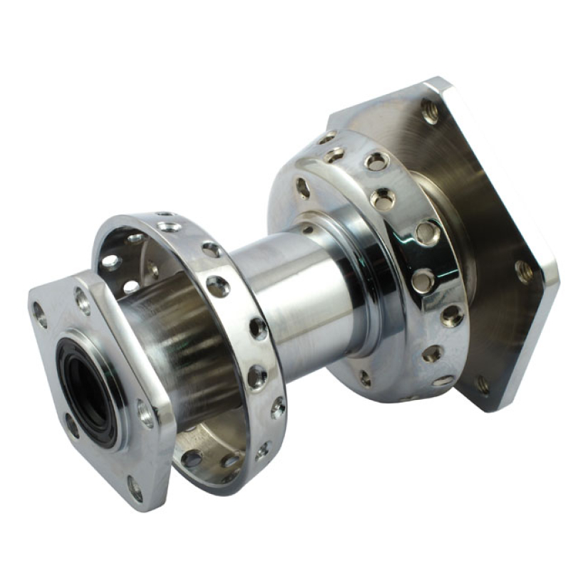 DUAL FLANGE HUB, REAR CHROME 86-99 FLT/TOURING (NU) 909643