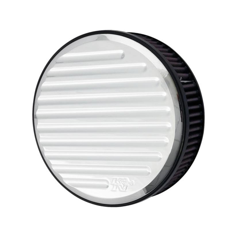 K&N STREET METAL HIGH-FLOW AIR INTAKE GRIND, CHROME 909666