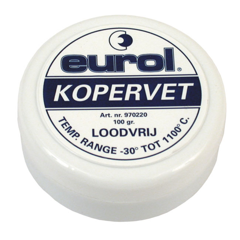 EUROL, COPPER GREASE ANTI-SEIZE COMPOUND 100 GRAM TIN CAN. ANTI-SEIZE 909713