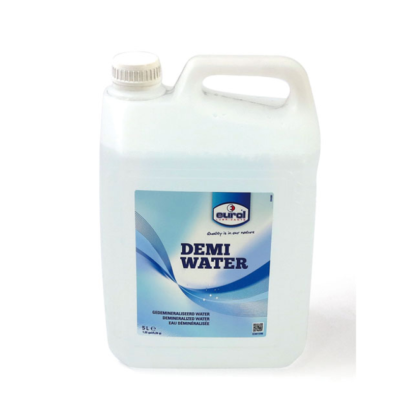 EUROL, DEMINERALIZED WATER 5 LITER CAN. HIGH QUALITY PURIFIED WATER; U 909769