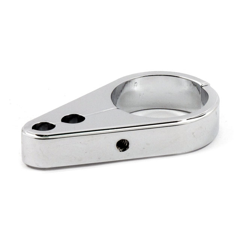 2-PIECE FRAME CABLE CLAMP. THROTTLE/IDLE. CHROME TWO-PIECE DESIGN CABL 910574