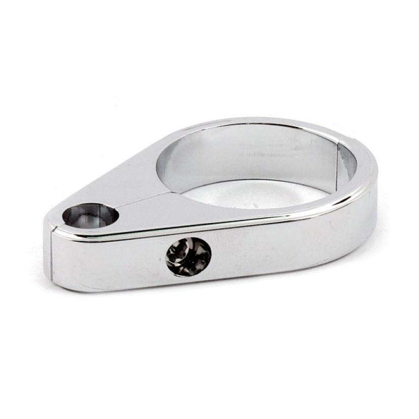 2-PIECE FRAME CABLE CLAMP. CLUTCH. CHROME 910582