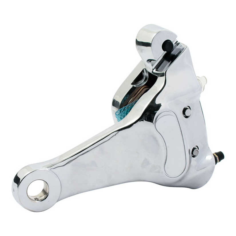 BRAKE CALIPER & BRACKET ASSEMBLY, REAR. CHROME OEM REPLACEMENT REFEREN 910869