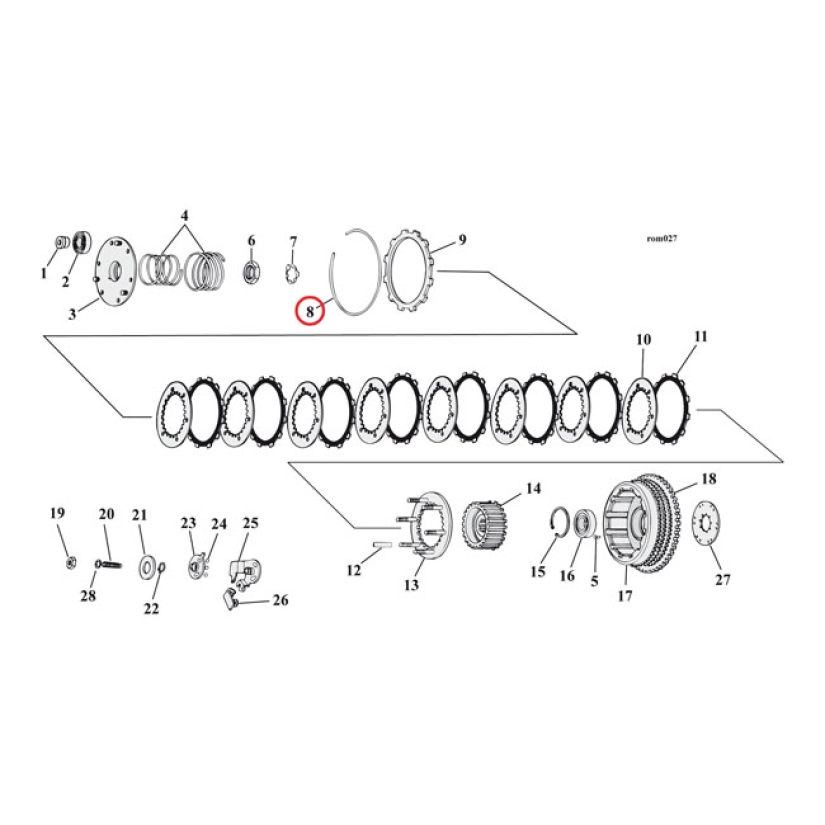 RETAINING RING, CLUTCH PLATES 911053