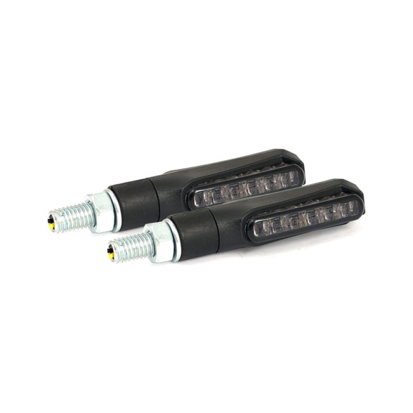 RAGE, LED TURN SIGNAL SET - BLACK  - SMOKE LENS  - ECE APPROVED  - APP 913022