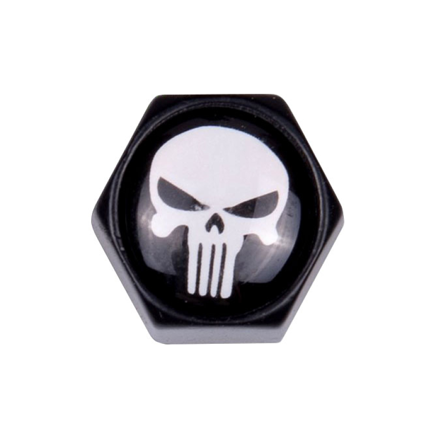 TRIK TOPZ, BLOCK SKULL LICENSE PLATE MOUNTS. BLACK BLACK/WHITE. LICENS 913315