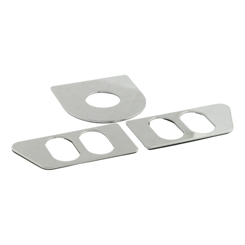 CHROME IGNITION & SWITCH COVER SET 3PCS CHROMED STEEL; SELF ADHESIVE; 913438