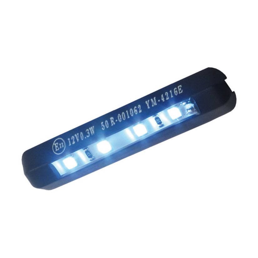 4-LED LICENSE PLATE LIGHT, BLACK FLEXIBLE RUBBER HOUSING; MOUNTS WITH 913690