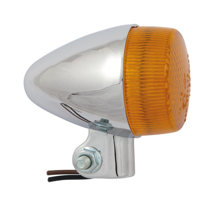 BULLET LIGHT TURN SIGNAL ECE APPR. CHROME CHROME ALUMINUM HOURING WITH 913804