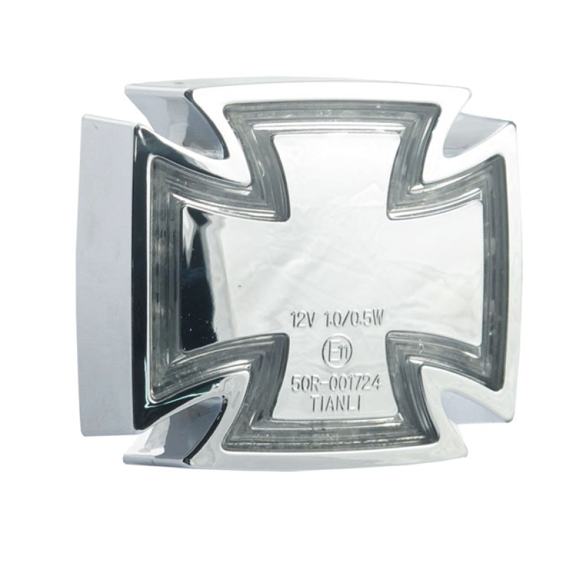 GOTHIC, LED TAILLIGHT. CHROME ''- CHROME HOUSING  - CLEAR LENS  - RED 913840