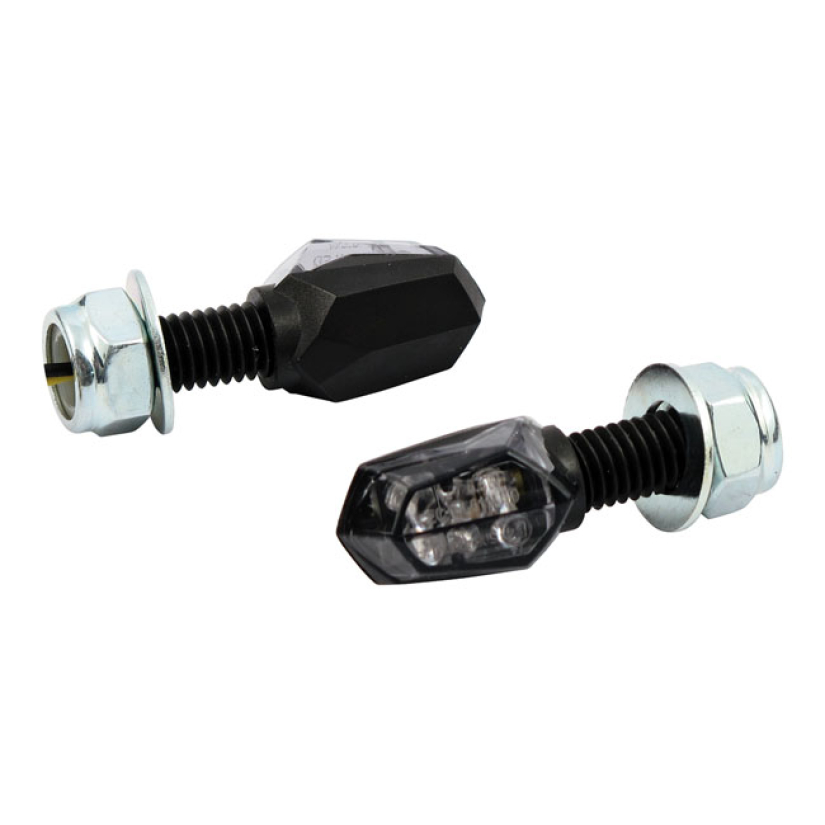 TINY LED TURN SIGNALS, BLACK W/SMOKE LENS 913953