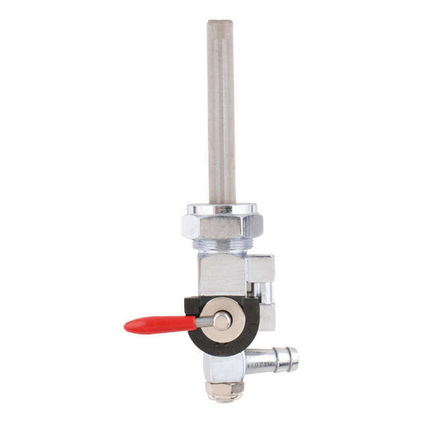 ACCEL, HIGH FLOW PETCOCK. 360 DEGREE OUTLET. CHROME 360Â° HORIZONTALLY 914091