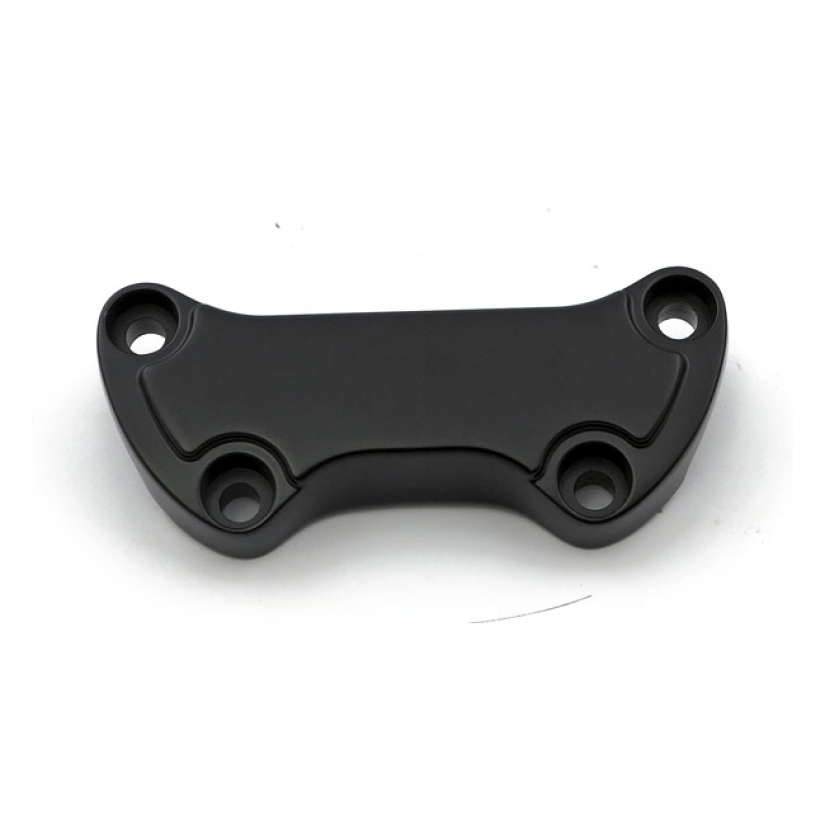 HANDLEBAR CLAMP LOW SCALLOPED, WITH SKIRT. BLACK BLACK; LOW SCALLOPED. 914096
