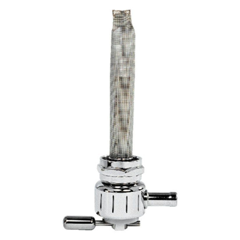 PINGEL, POWER-FLO PETCOCK VERTICAL ROUND GROOVES CHROME PLATED; 22MM & 914429