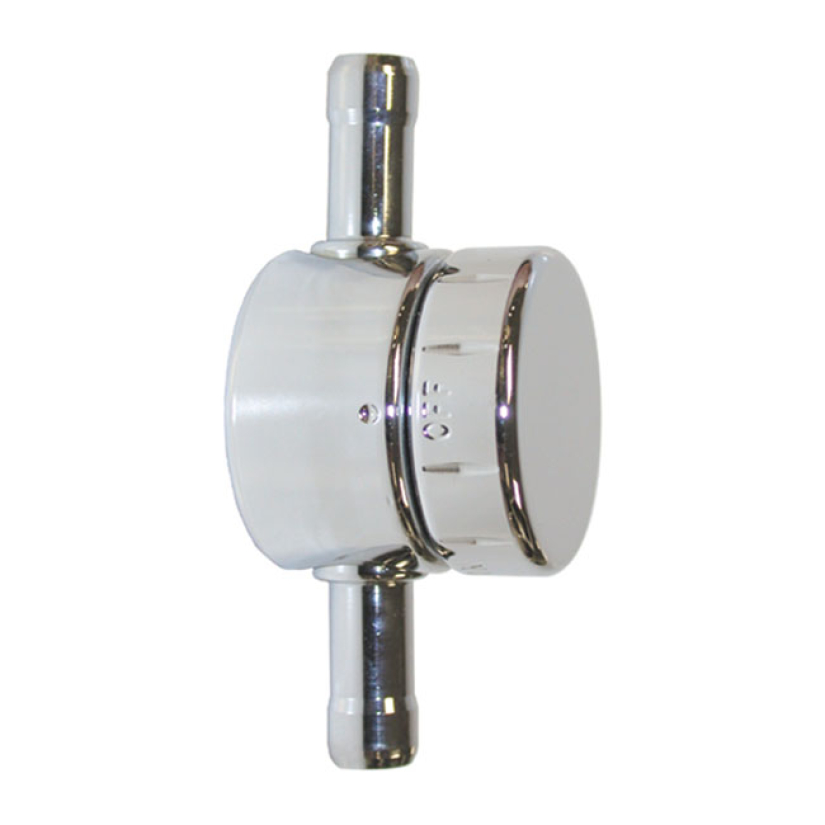 PINGEL, INLINE PETCOCK. CHROME VERSATILITY IN THE FUEL VALVE DEPARTMEN 914463