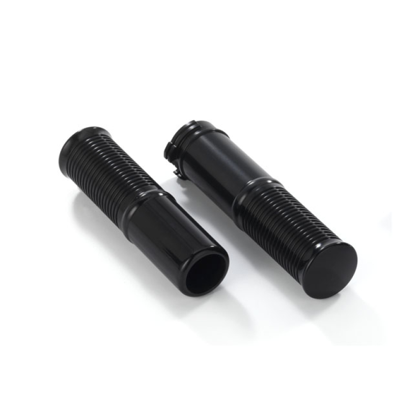 KUSTOM TECH, FL HANDLEBAR GRIP SET. BLACK ANODIZED BLACK ANODIZED ALUM 914948