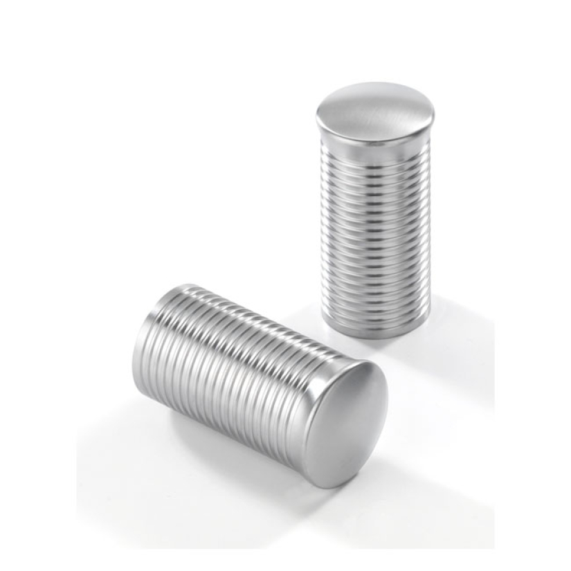 KUSTOM TECH, FL HANDLEBAR GRIP ENDS. RIBBED SATIN ALUMINUM OPTIONAL GR 914960