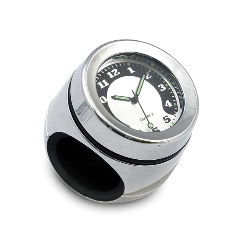 KELLO OHJAUSTANKOON - HANDLEBAR MOUNTED CLOCK, CHROME 915423