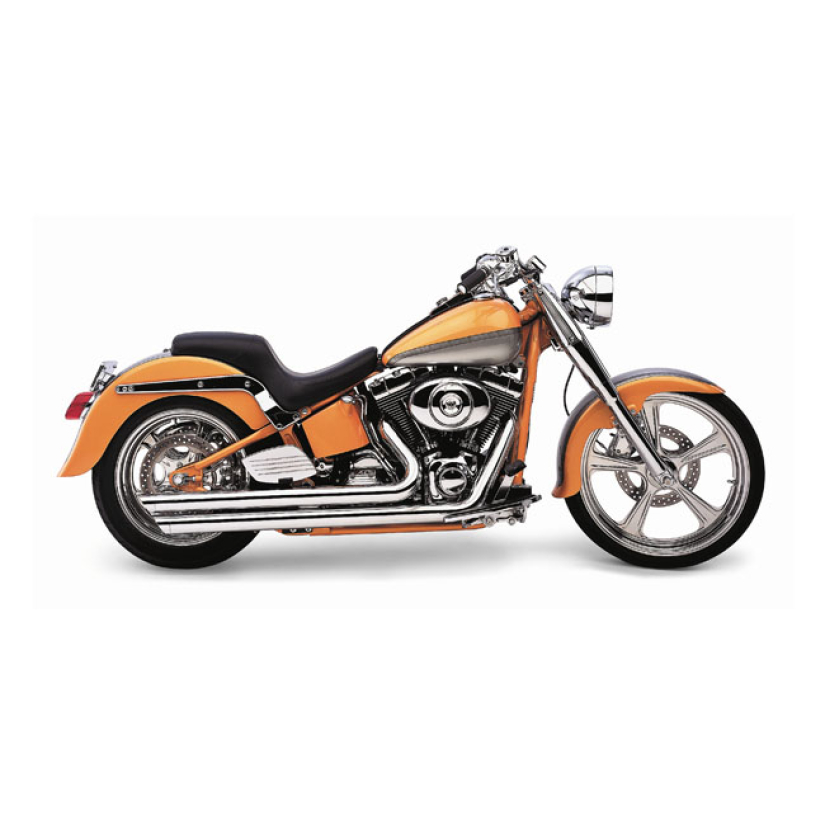 COBRA, SPEEDSTER SLASHDOWN EXHAUST. CHROME CHROME WITH CHROME END CAPS 915559