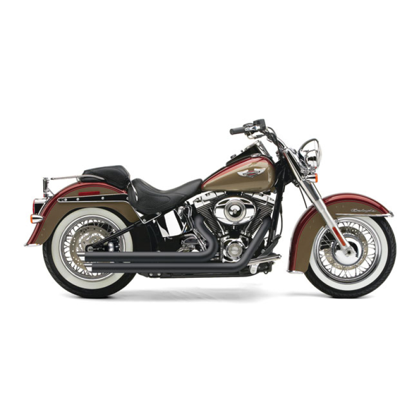 COBRA, SPEEDSTER SLASHDOWN EXHAUST. BLACK BLACK WITH CHROME END CAPS. 915571