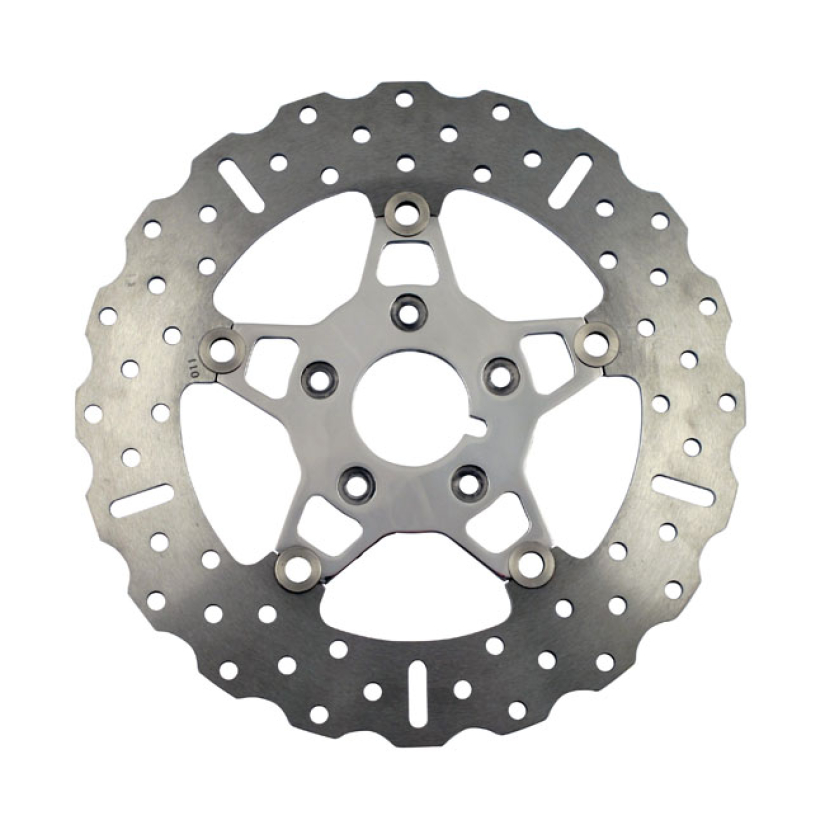 EBC POL. STAINL. CONTOUR FLOATING ROTOR WIDE. FRONT. POLISHED CENTER. 915596