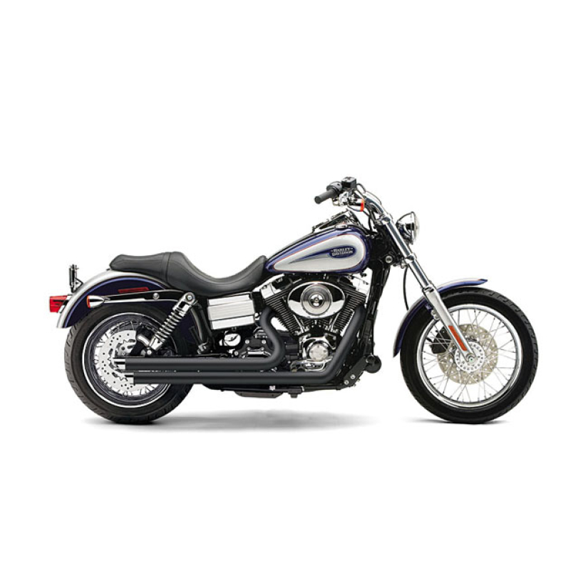 COBRA, SPEEDSTER SLASHDOWN EXHAUST. BLACK BLACK WITH CHROME END CAPS. 915639
