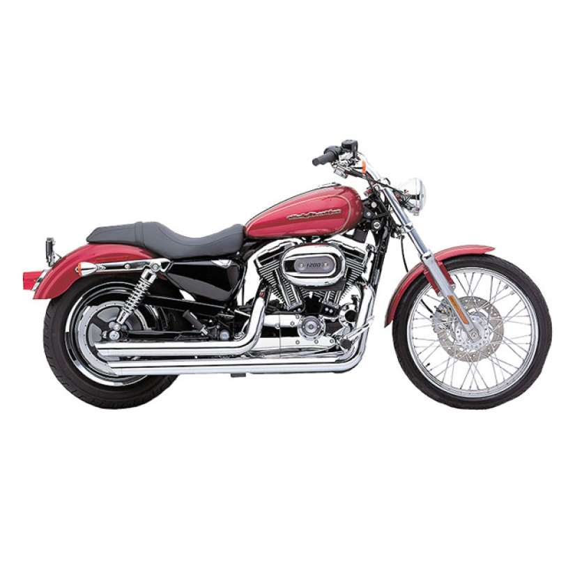 COBRA, SPEEDSTER SLASHDOWN EXHAUST. CHROME CHROME WITH CHROME END CAPS 915839