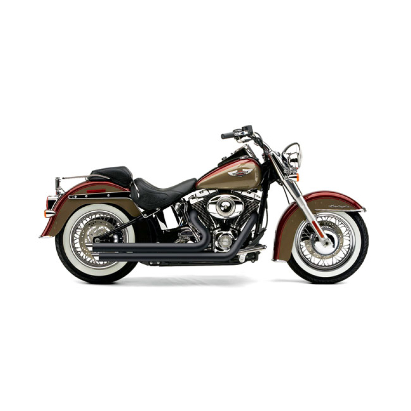 COBRA, SPEEDSTER SLASHDOWN EXHAUST. BLACK BLACK WITH CHROME END CAPS. 915870