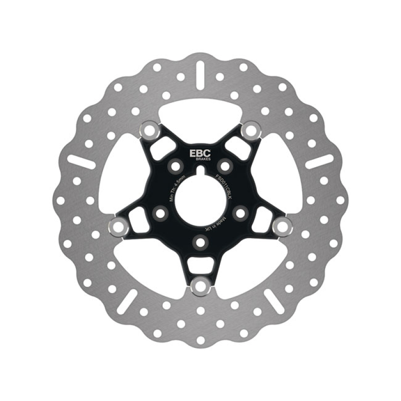 EBC BLACK CONTOUR FLOATING ROTOR WIDE. FRONT. BLACK CENTER. ABE APPROV 915930