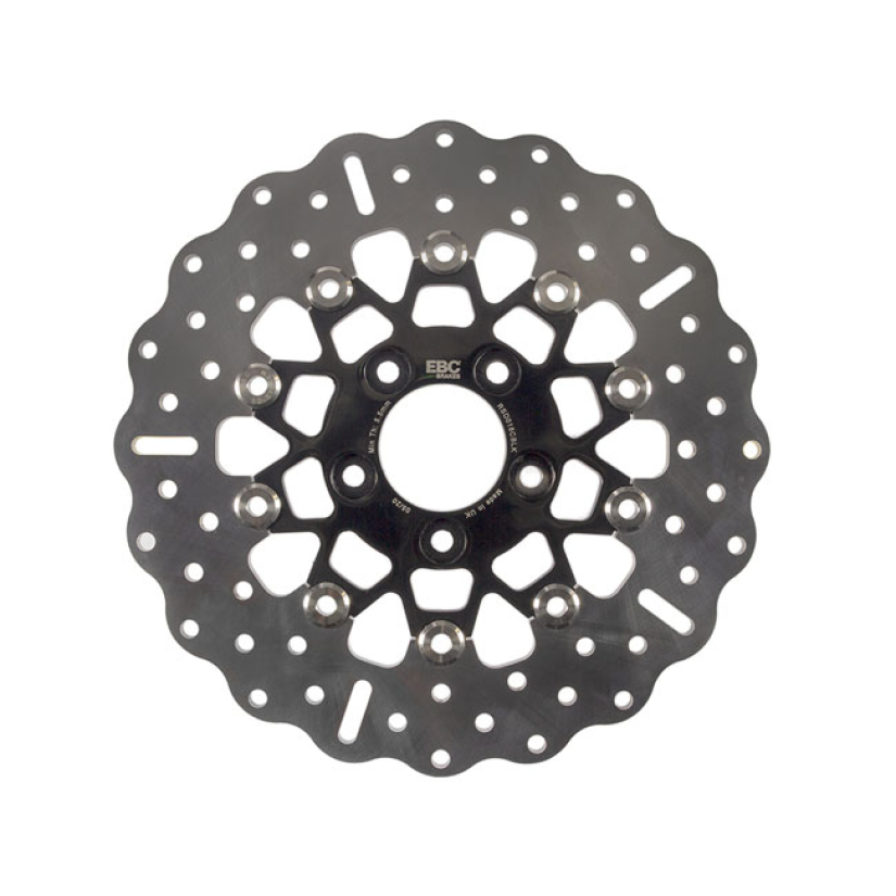 EBC BLACK CONTOUR FLOATING ROTOR REAR. WIDE. BLACK CENTER. ABE APPROVE 915937