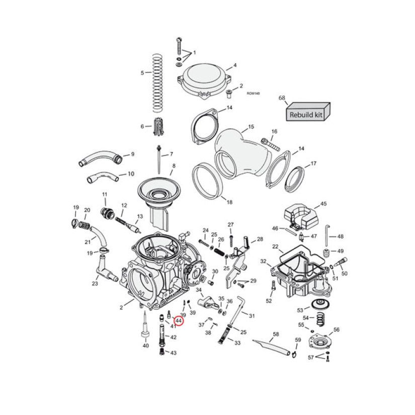 CVP, SLOW JET CV CARB .45 917074
