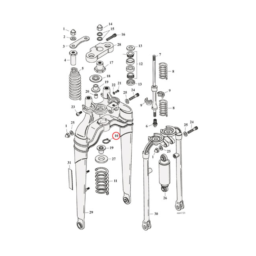 EASTERN RETAINING RING, FORK STEM 918231