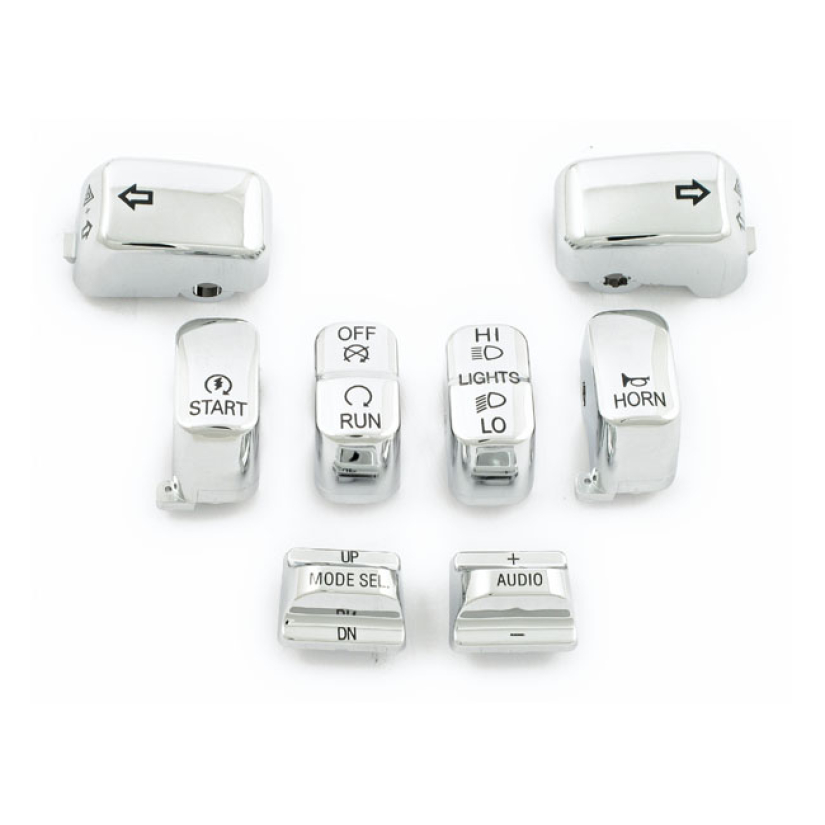 HANDLEBAR SWITCH CAP KIT, CHROME 920109