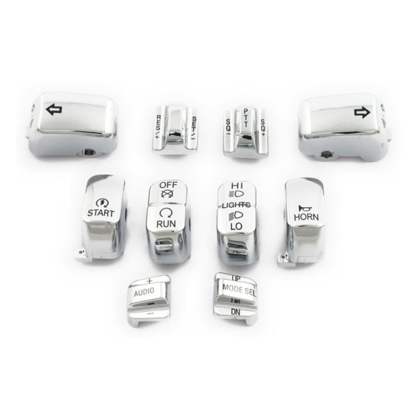 HANDLEBAR SWITCH CAP KIT, CHROME 920110